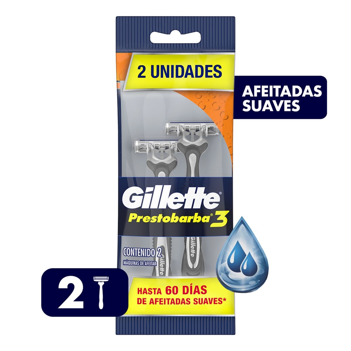 GILLETTE - Máquina de Afeitar Prestobarba Desechable Gillette 2 un