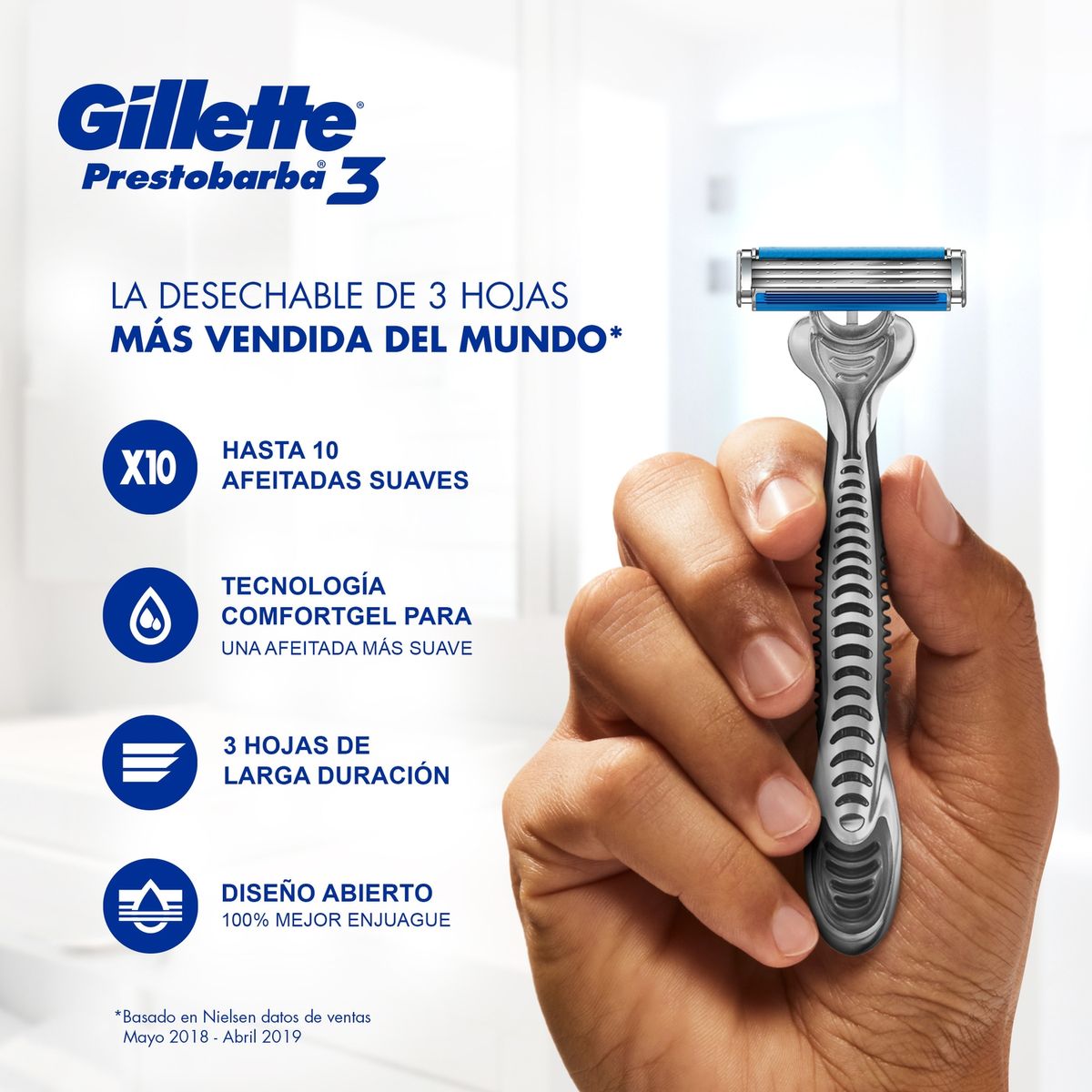 GILLETTE - Máquina de Afeitar Prestobarba Desechable Gillette 2 un