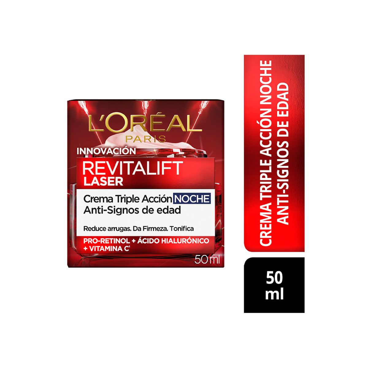 LOREAL - Crema Facial Revitalift Triple Acción Antiedad Noche Dermo Expertise 50 ml