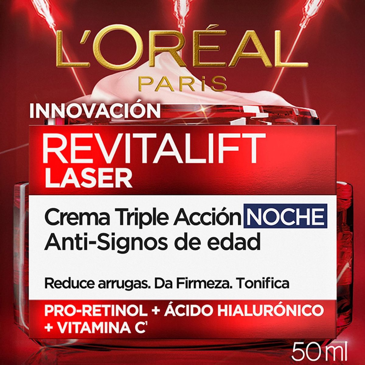 DERMO EXPERTISE - Crema Facial Revitalift Triple Acción Antiedad Noche Dermo Expertise 50 ml