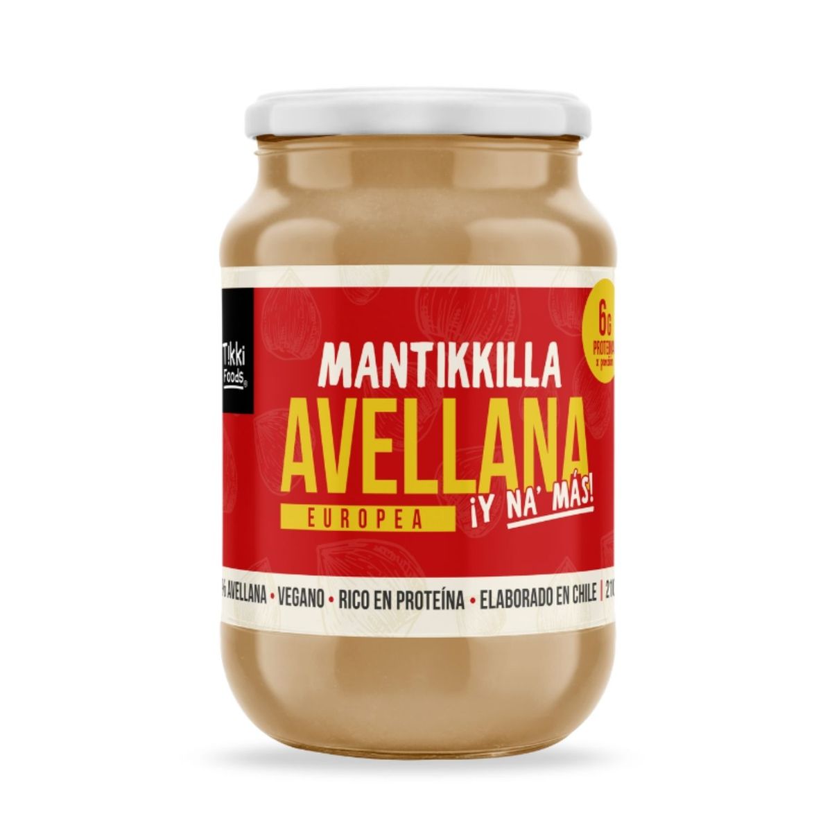 TIKKI FOODS - Mantequilla de Avellanas Vegana Tikki Foods 210 g