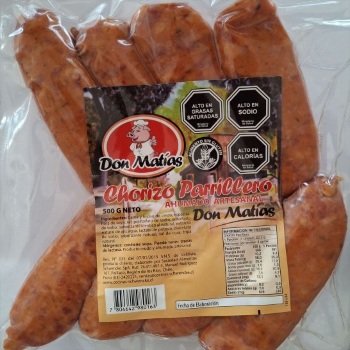 DON MATIAS - Chorizo Parrillero Ahumado Taradicional Don Matías 500 g