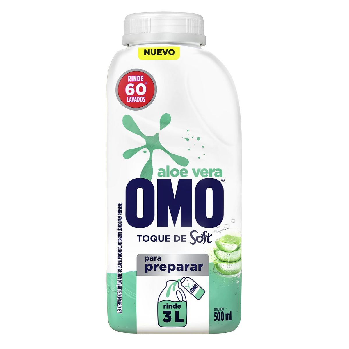 OMO - Detergente Líquido para Diluir Aloe Vera Omo 500 ml