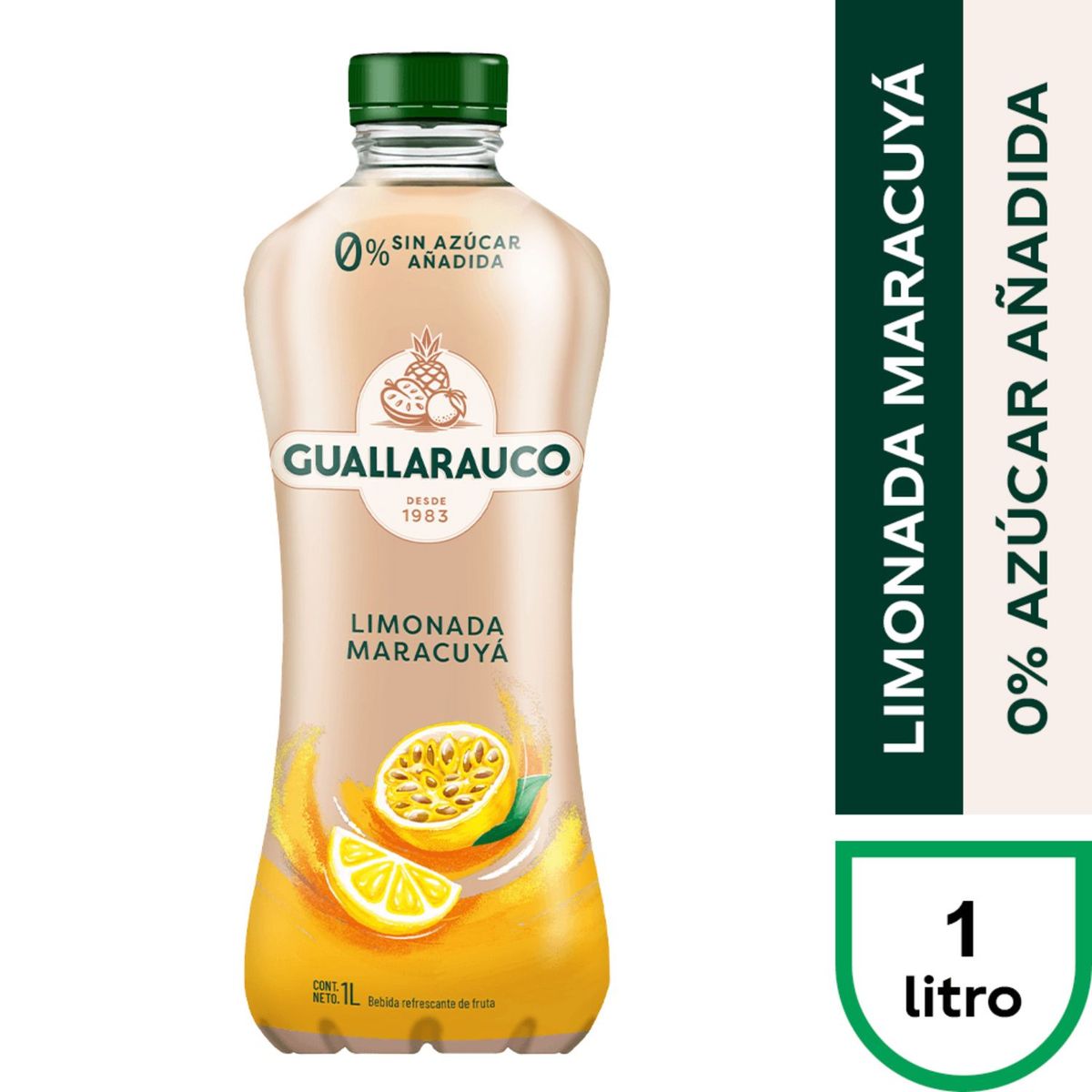 GUALLARAUCO - Limonada Maracuyá Sin Azúcar Guallarauco 1 L