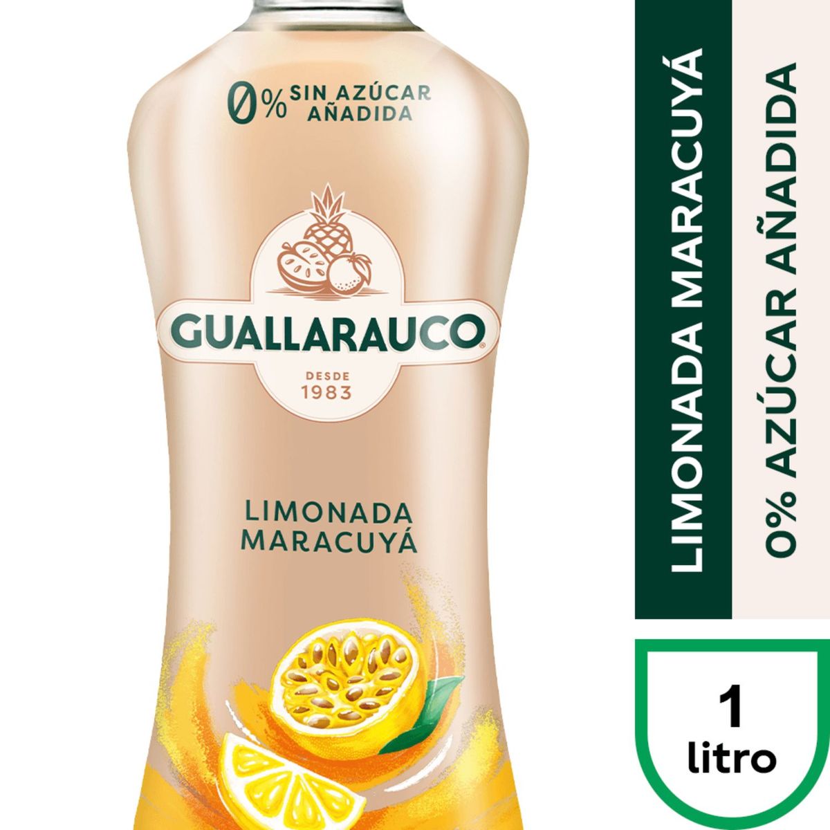 GUALLARAUCO - Limonada Maracuyá Sin Azúcar Guallarauco 1 L