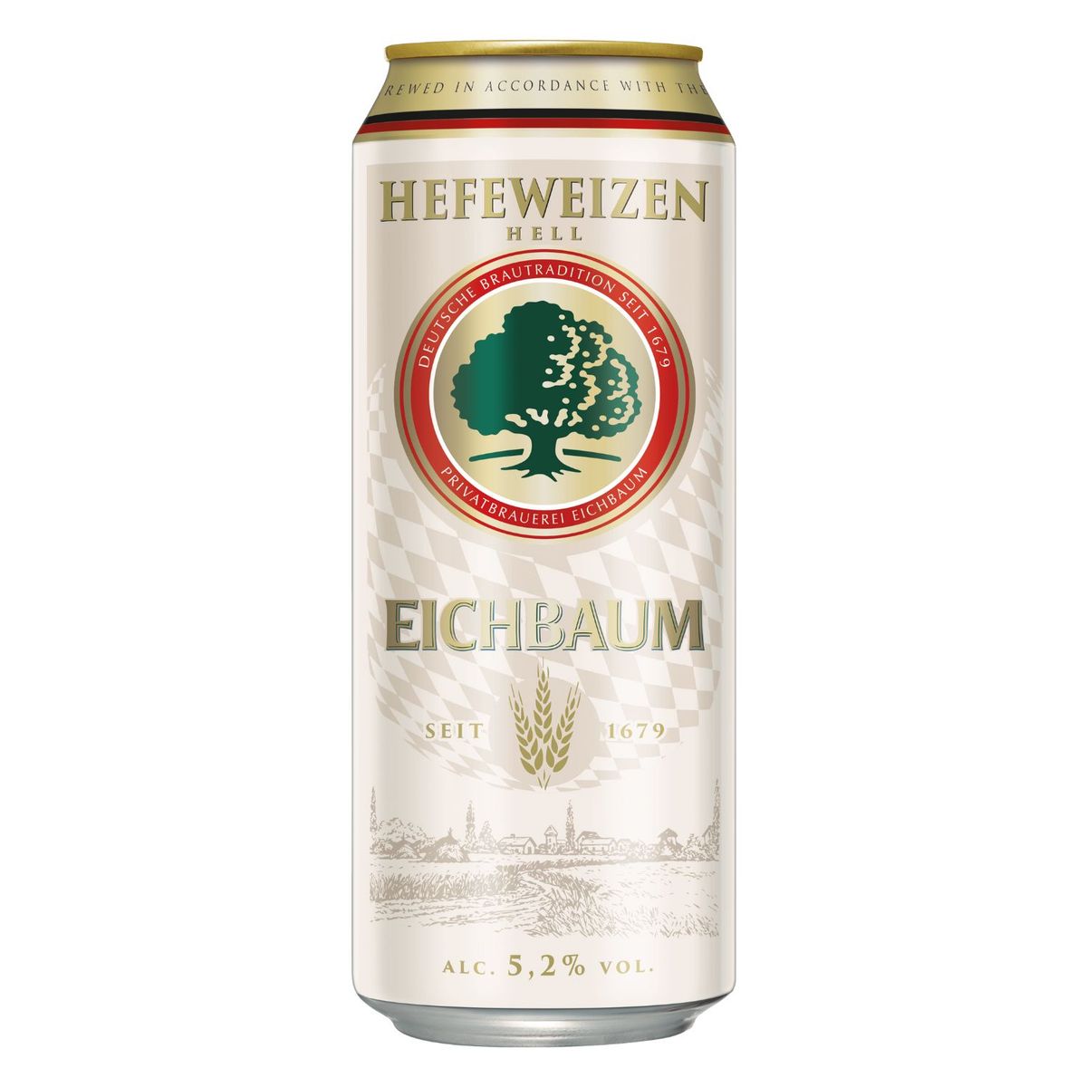 EICHBAUM - Cerveza Eichbaum Hefeweizen Hell Lata 5.2° 500 ml