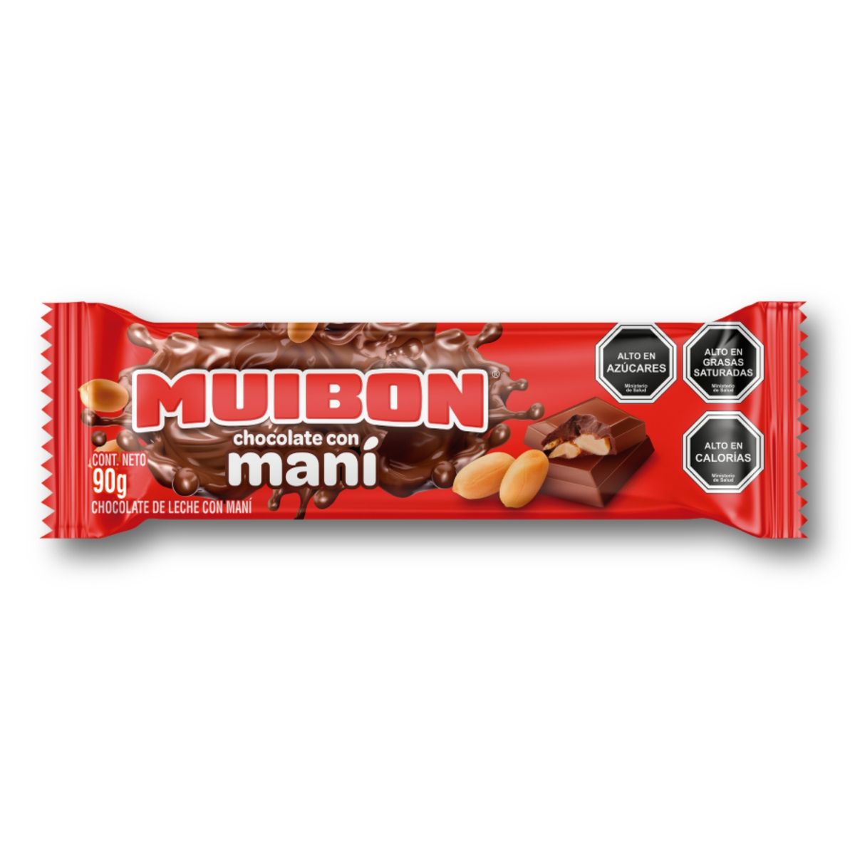 MUIBON - Barra de Chocolate con Maní Muibon 90 g