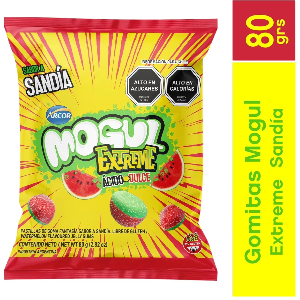 MOGUL - Gomitas Extreme Sandía Mogul 80 g