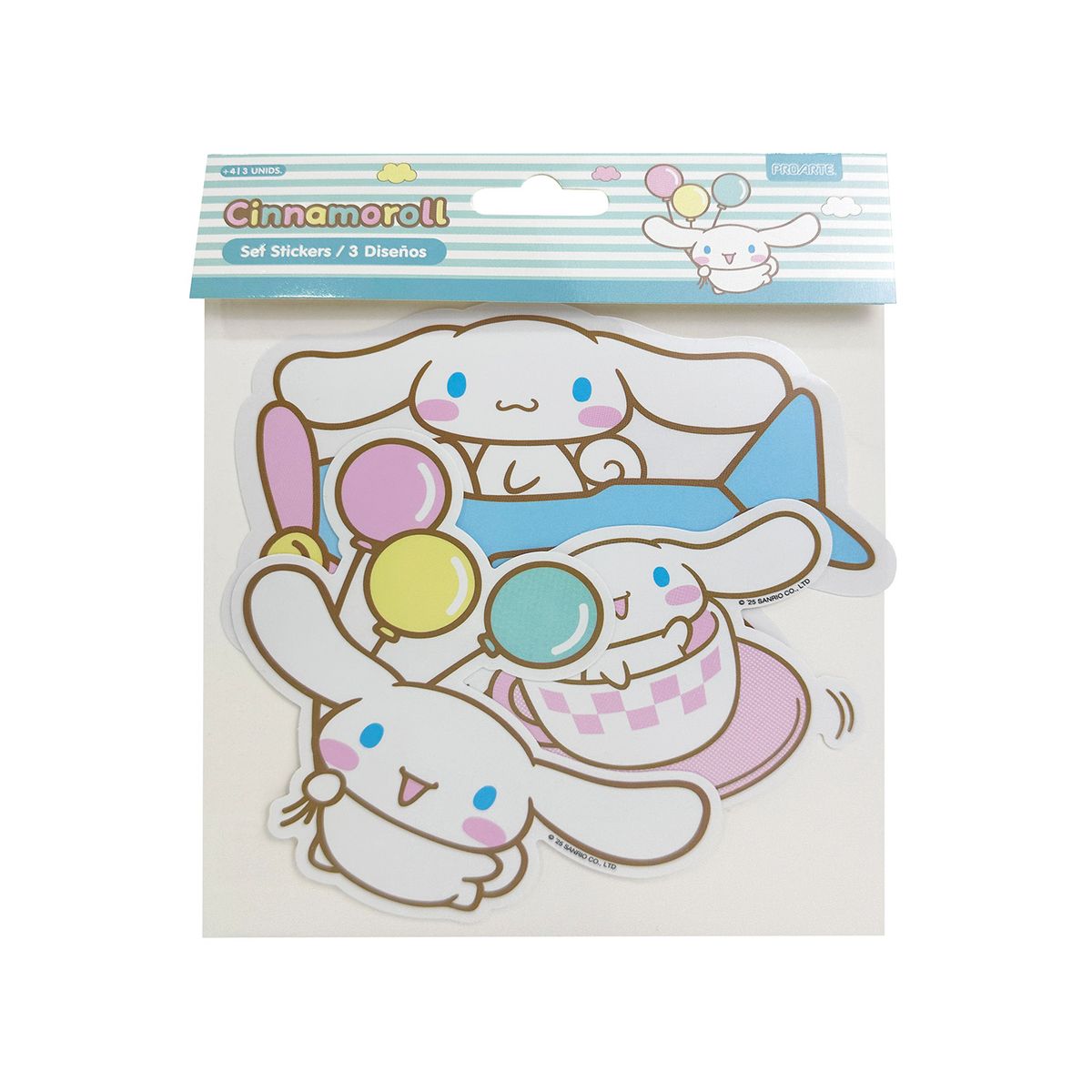 PROARTE - Set 3 Stickers Para Laptop Cinnamoroll