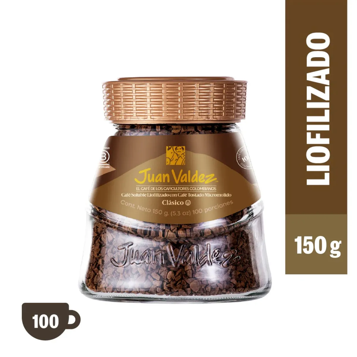 JUAN VALDEZ - Café Liofilizado Clásico Juan Valdez 150 g