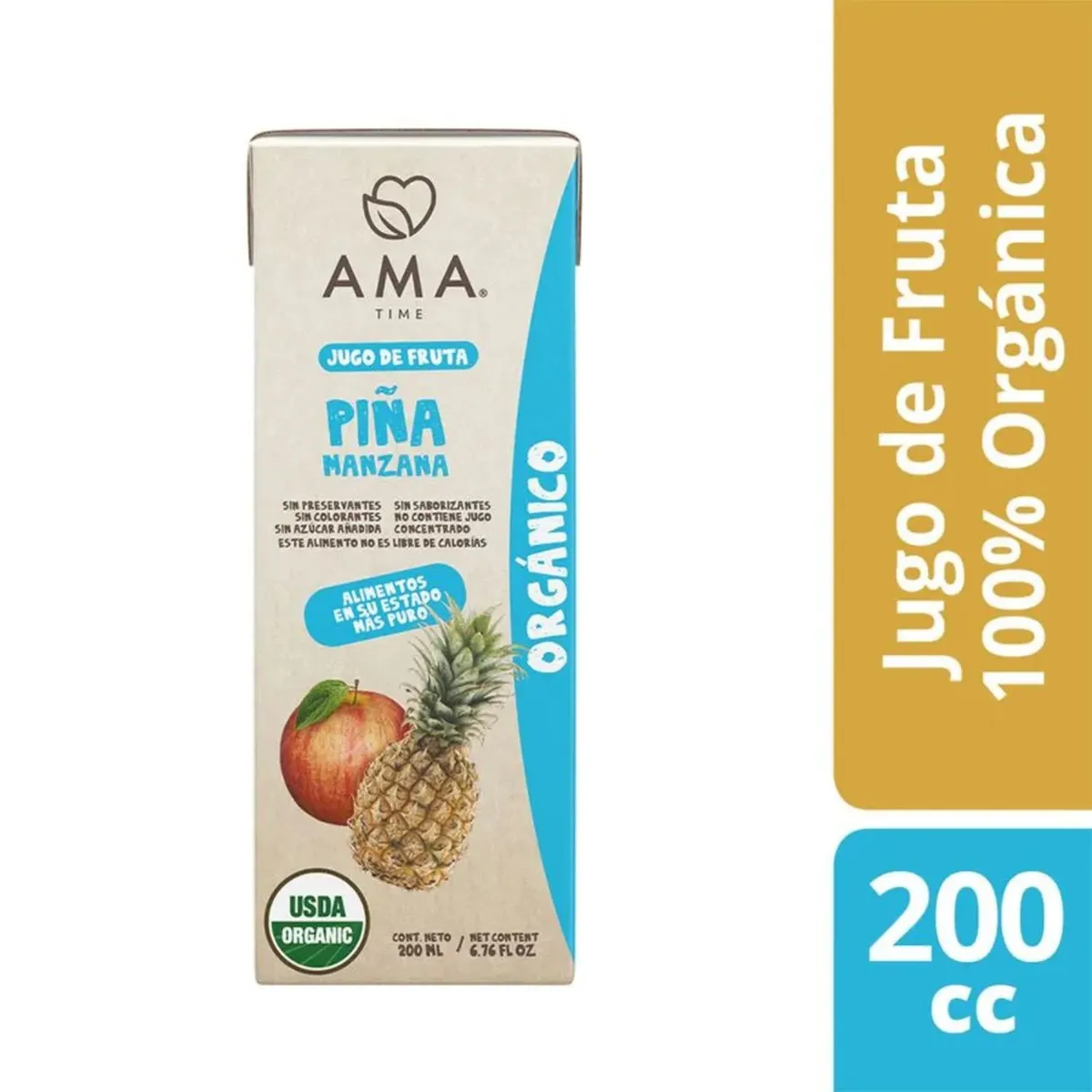 AMA - Jugo de Manzana y Piña Orgánico Ama 200 ml
