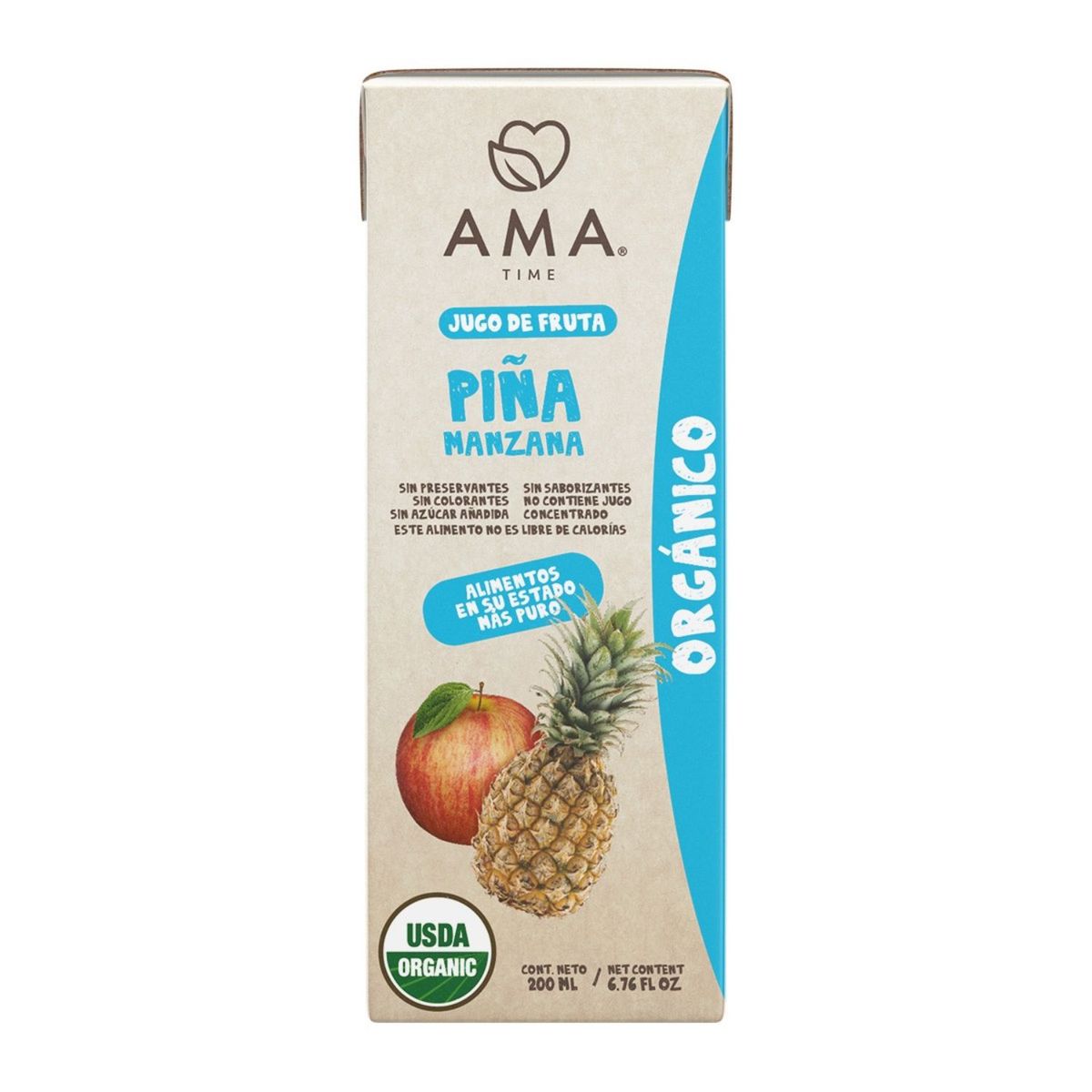 AMA - Jugo de Manzana y Piña Orgánico Ama 200 ml