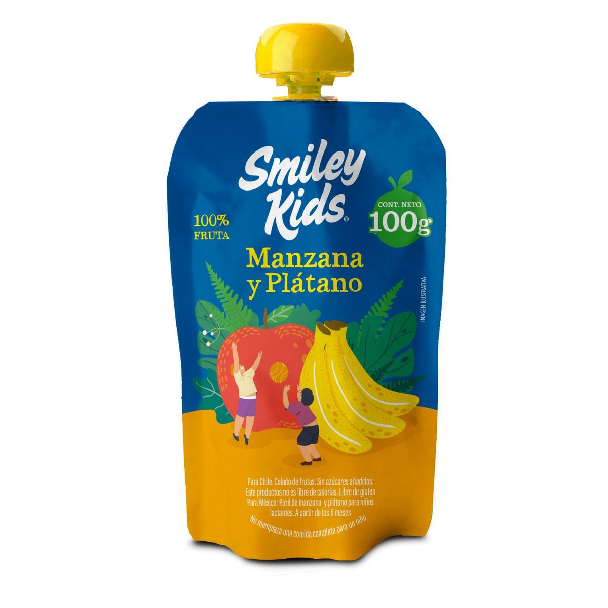 SMILEY KIDS - Compota Manzana Plátano Smiley Kids 100 gr