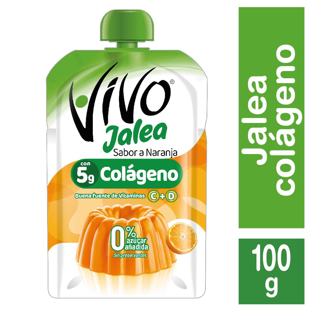 VIVO - Jalea con Colágeno Sabor Naranja Vivo 100 g