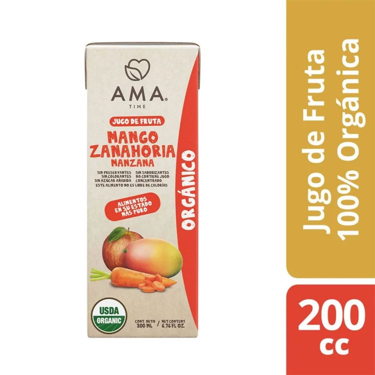 AMA - Jugo de Manzana Mango y Zanahoria Orgánico Ama 200 ml