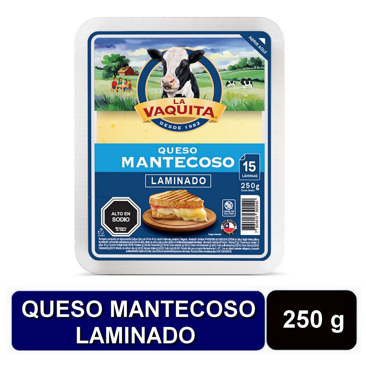 LA VAQUITA - Queso Mantecoso Laminado La Vaquita 250 gr