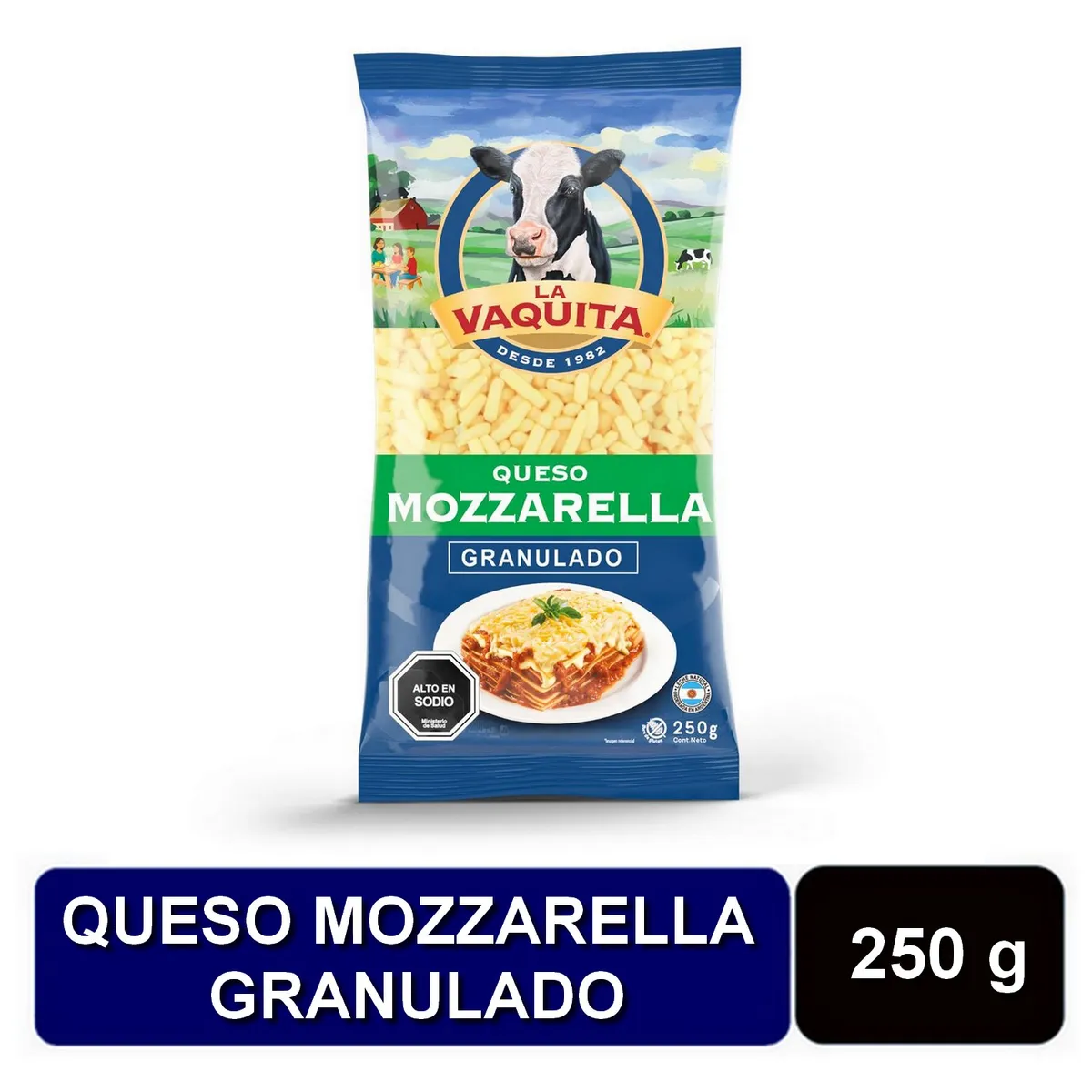 LA VAQUITA - Queso Mozzarella Granulado La Vaquita 250 g