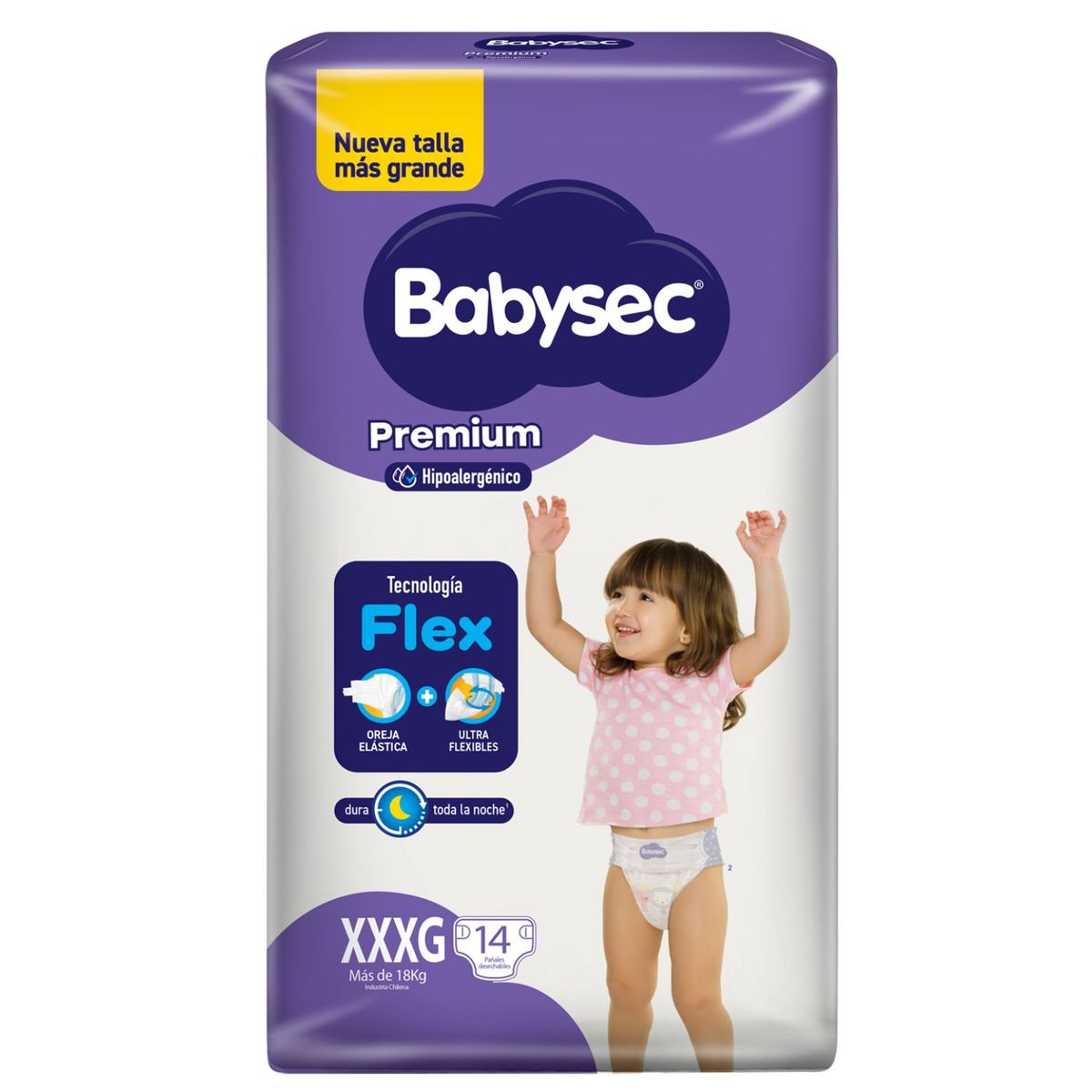 BABYSEC - Pañales Desechables Premium XXXG Babysec 14 un