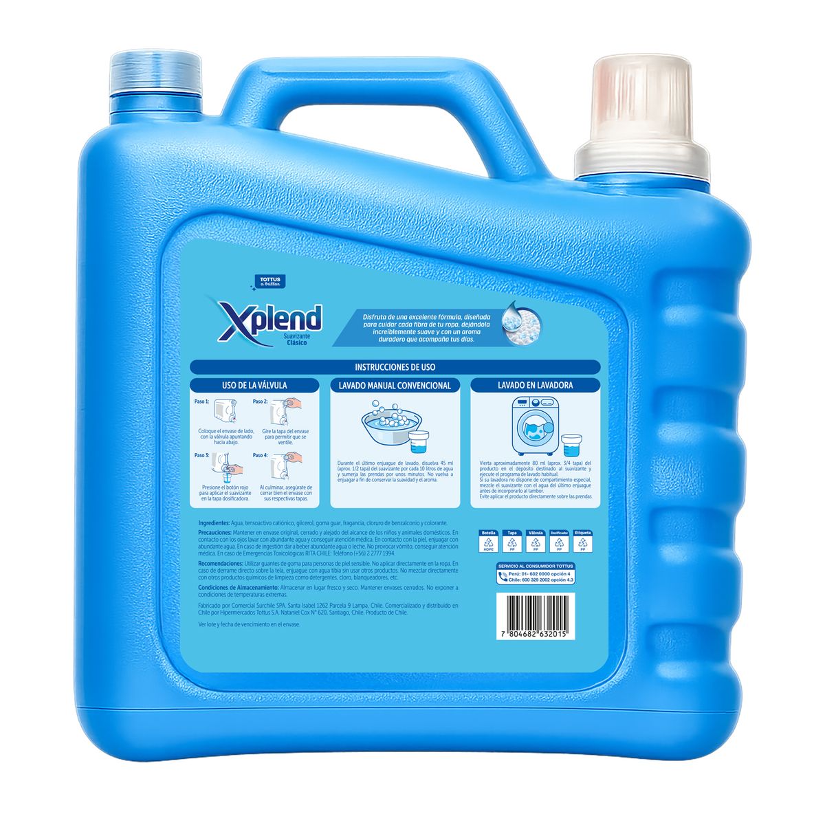 XPLEND - Suavizante de Ropa Clásico Fragancia Duradera Xplend 10 lt