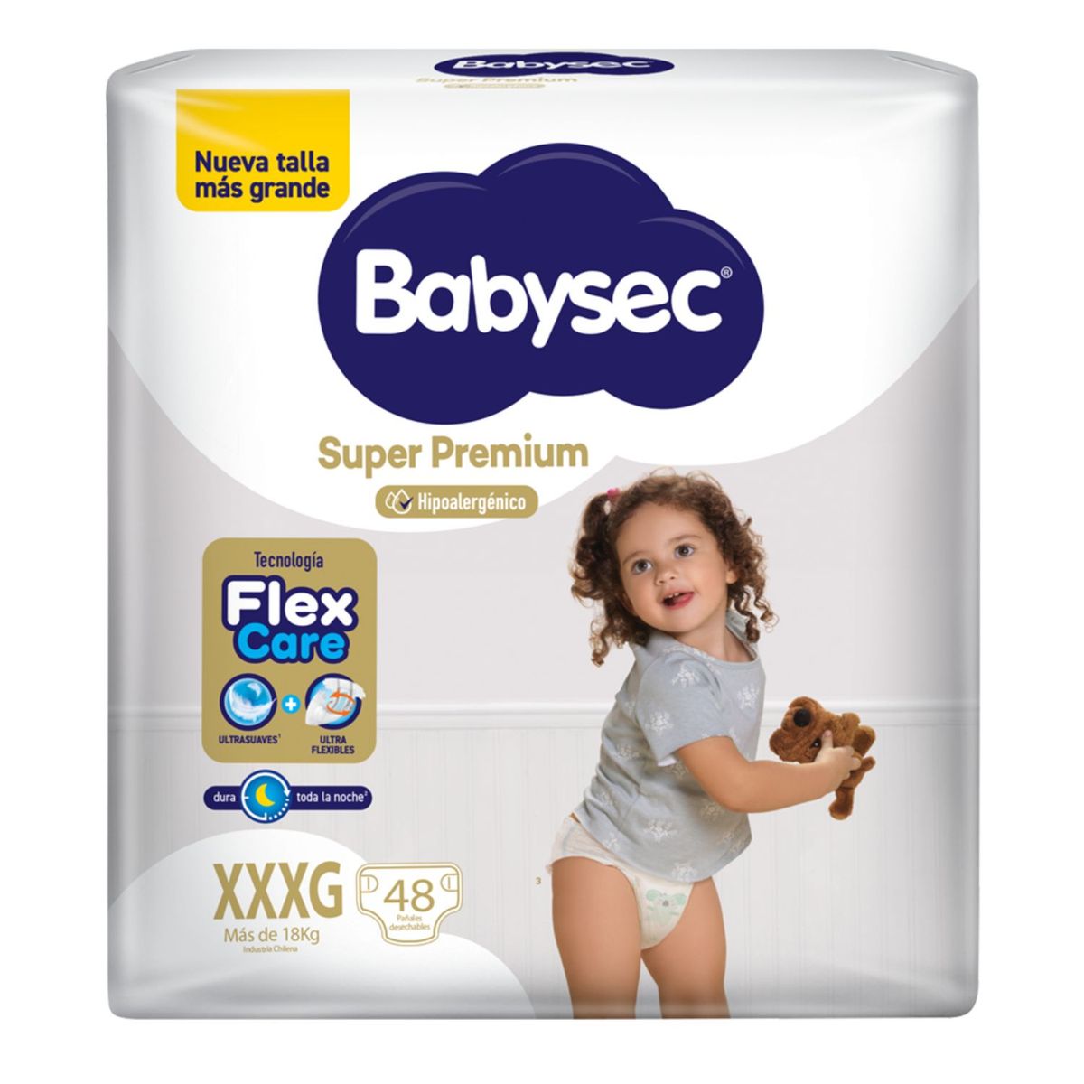 BABYSEC - Pañales Desechables Super Premium Talla XXXG Babysec 48 un