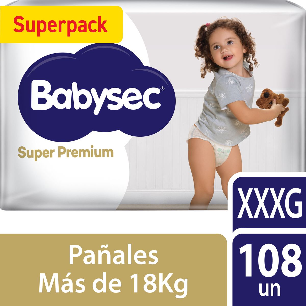 BABYSEC - Pañales Desechables  Super Premium XXXG Babysec 108 un
