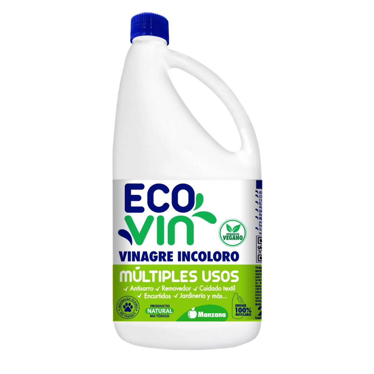  - Vinagre Incoloro Multiuso Manzana Ecovin 2 lt