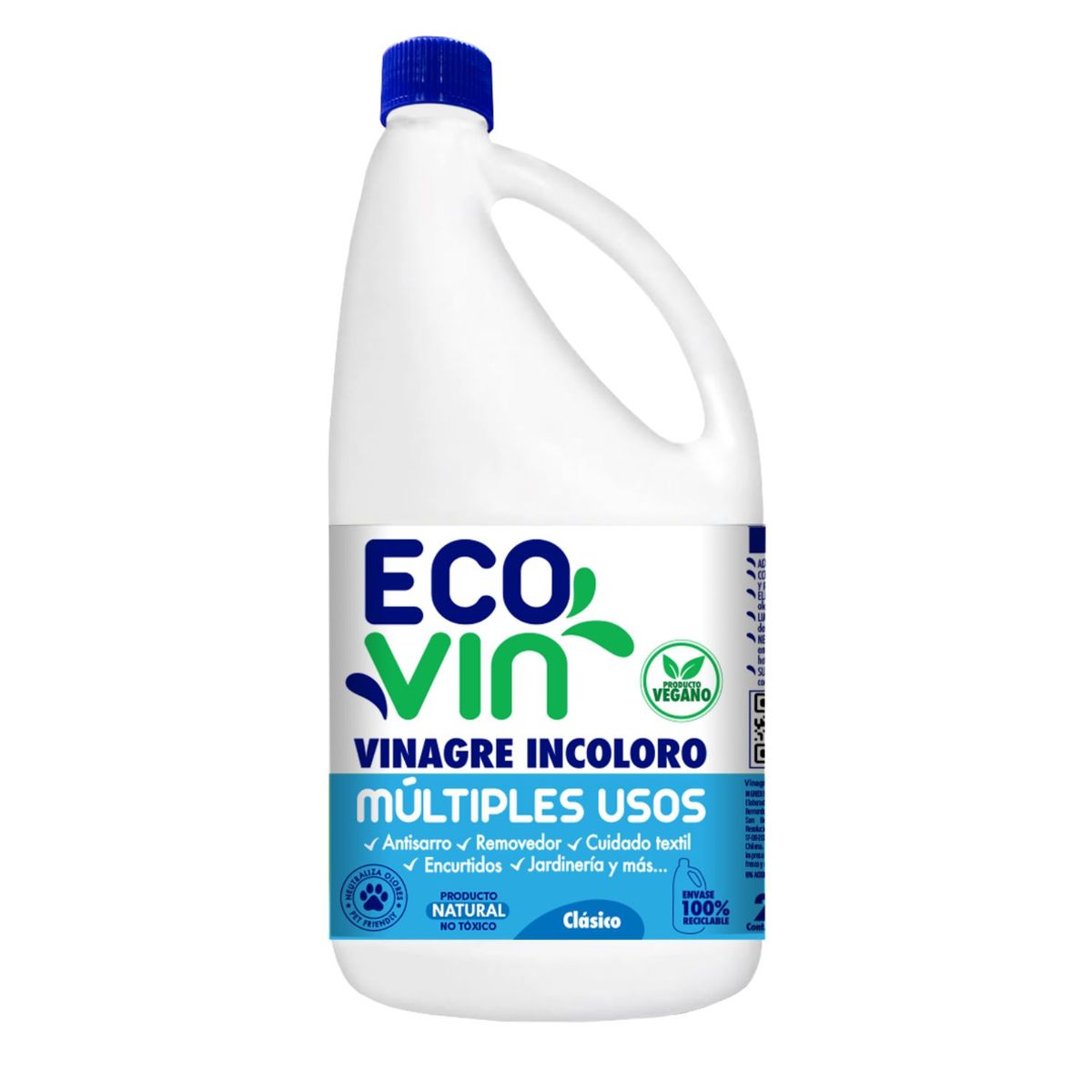  - Vinagre Incoloro Multiuso Tradicional Ecovin 2 lt