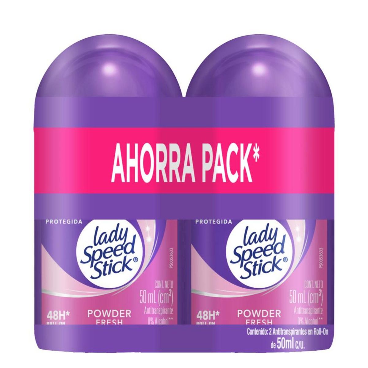 LADY SPEED STICK - Pack Desodorante Roll On Powder Fresh Lady Speed Stick 2x50 ml