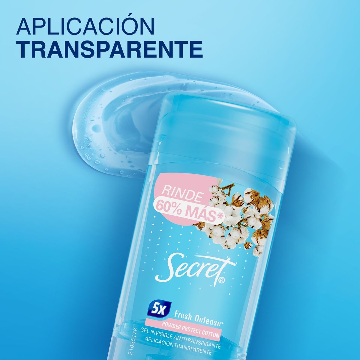SECRET - Desodorante Gel Invisible Aroma Algodón Secret 73 gr