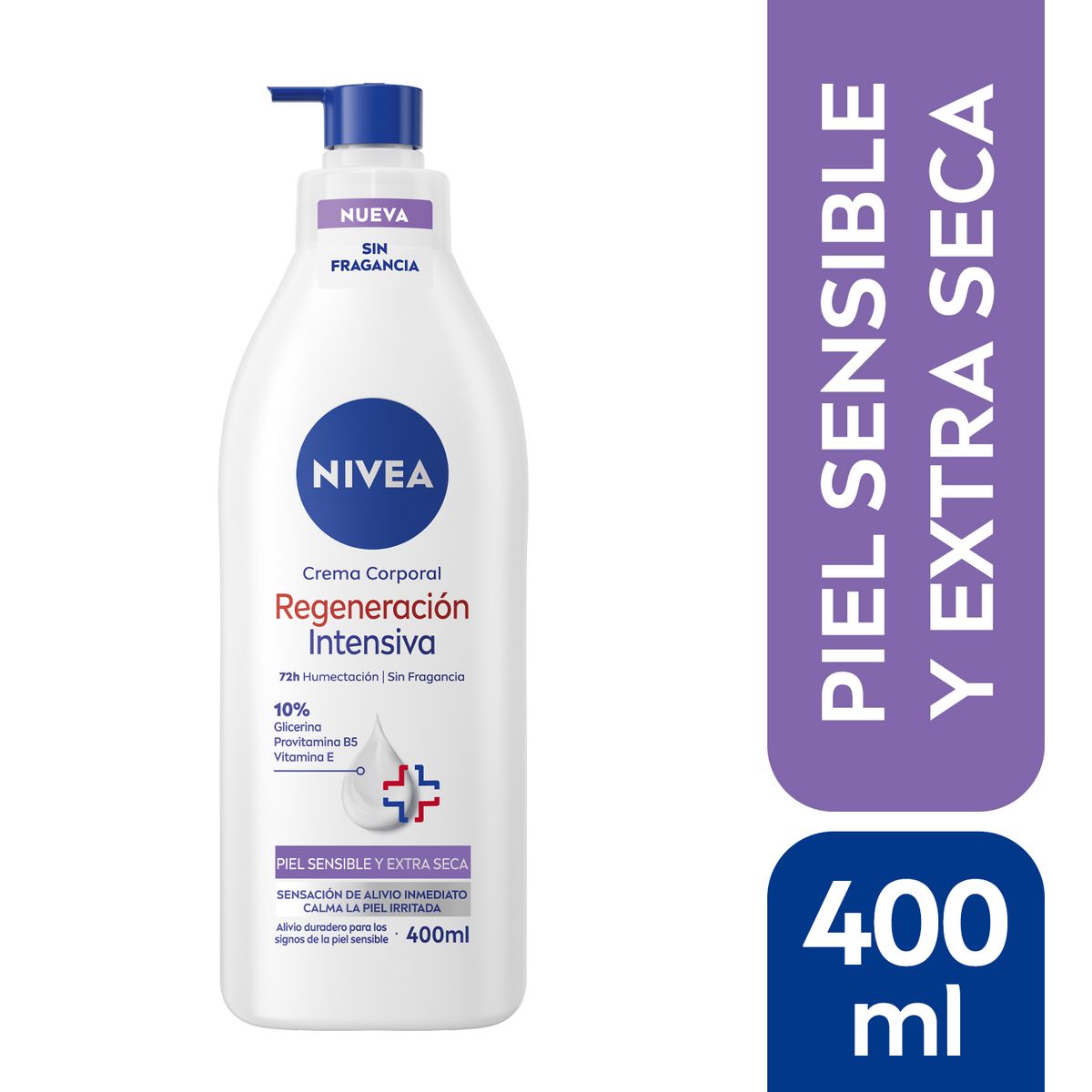 NIVEA - Crema Corporal Regeneración Intensiva Sin Fragancia Nivea 400 ml