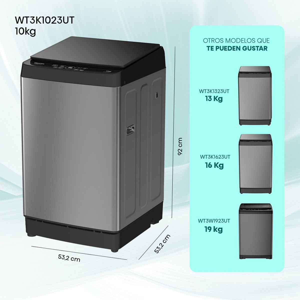 HISENSE - Lavadora Carga Superior 10KG WT3K1023UT HISENSE