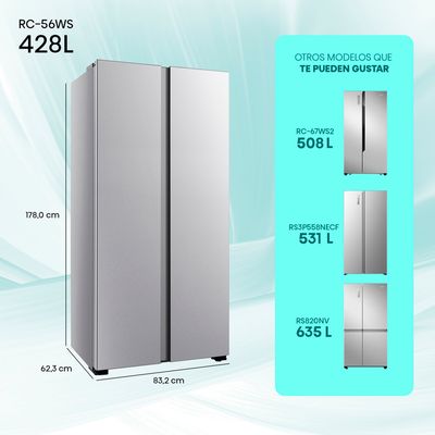 Imagen 2 del producto Refrigerador Side By Side 428 Lts No Frost Rc-56Ws