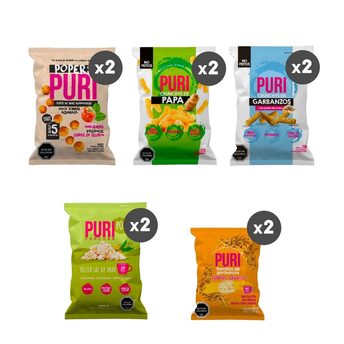 PURISNACKS - Mix Colación Salados Purisnacks 10 Un 218 g