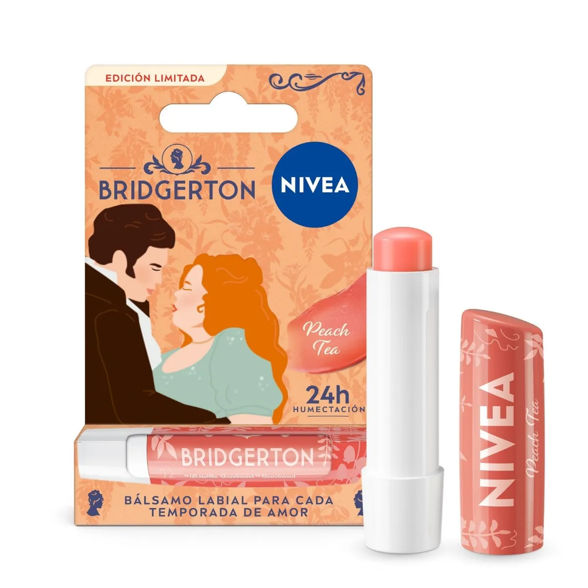 NIVEA - Bálsamo Labial Bridgerton Peach Tea Nivea un