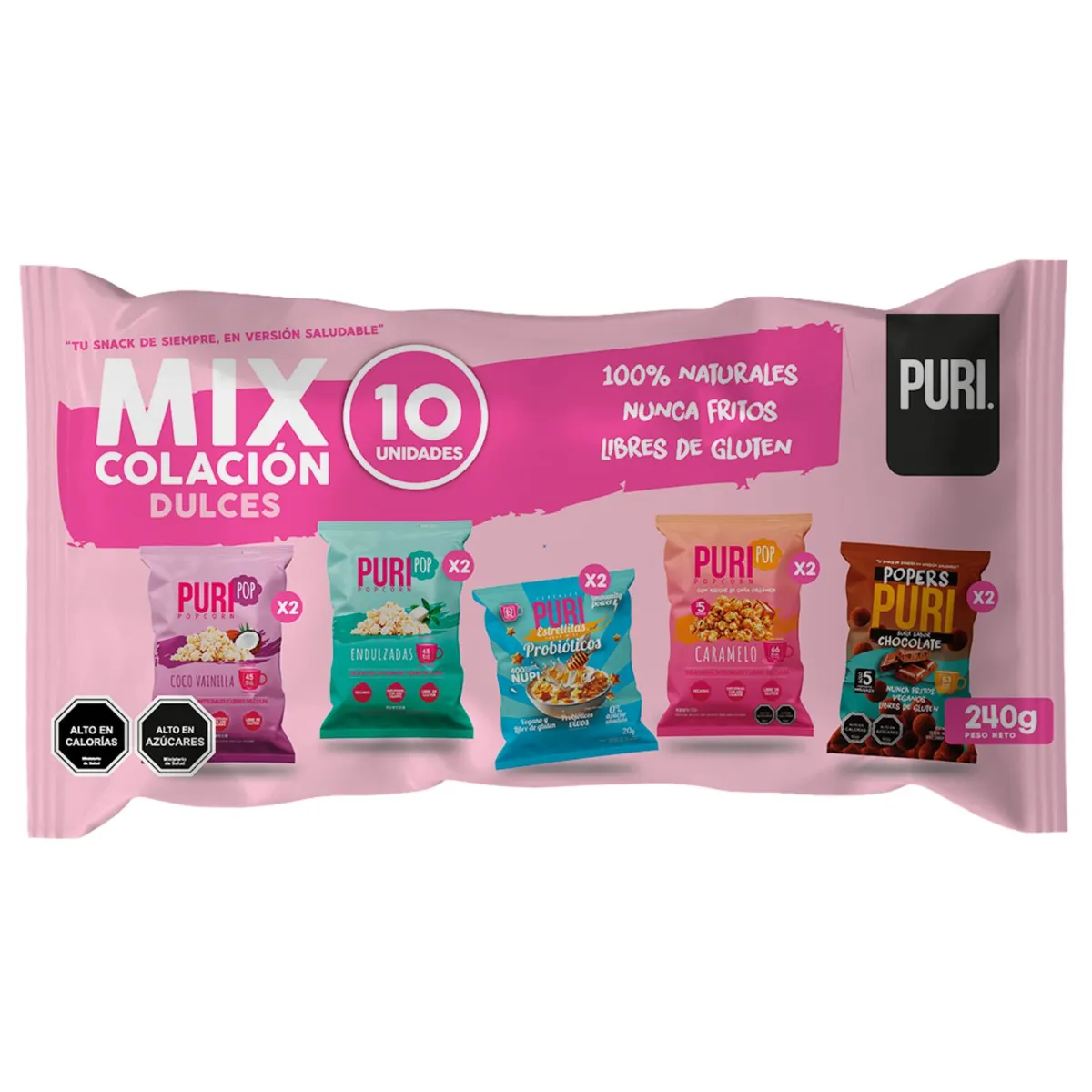 PURISNACKS - Mix Colación Dulces Purisnacks 10 Un 240 g