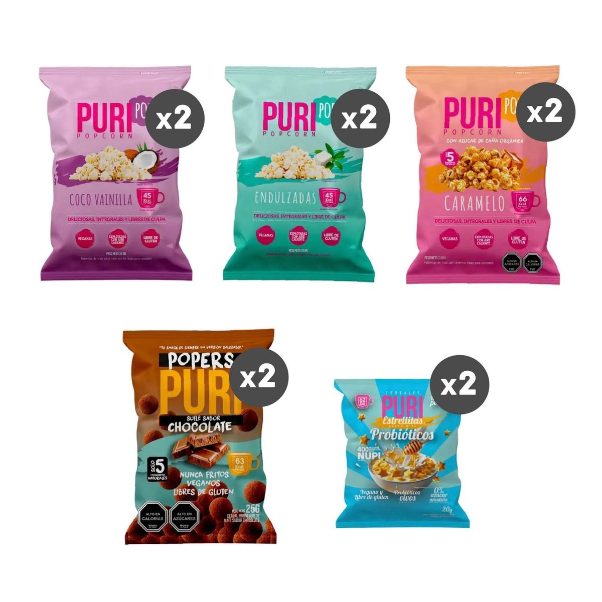 PURISNACKS - Mix Colación Dulces Purisnacks 10 Un 240 g