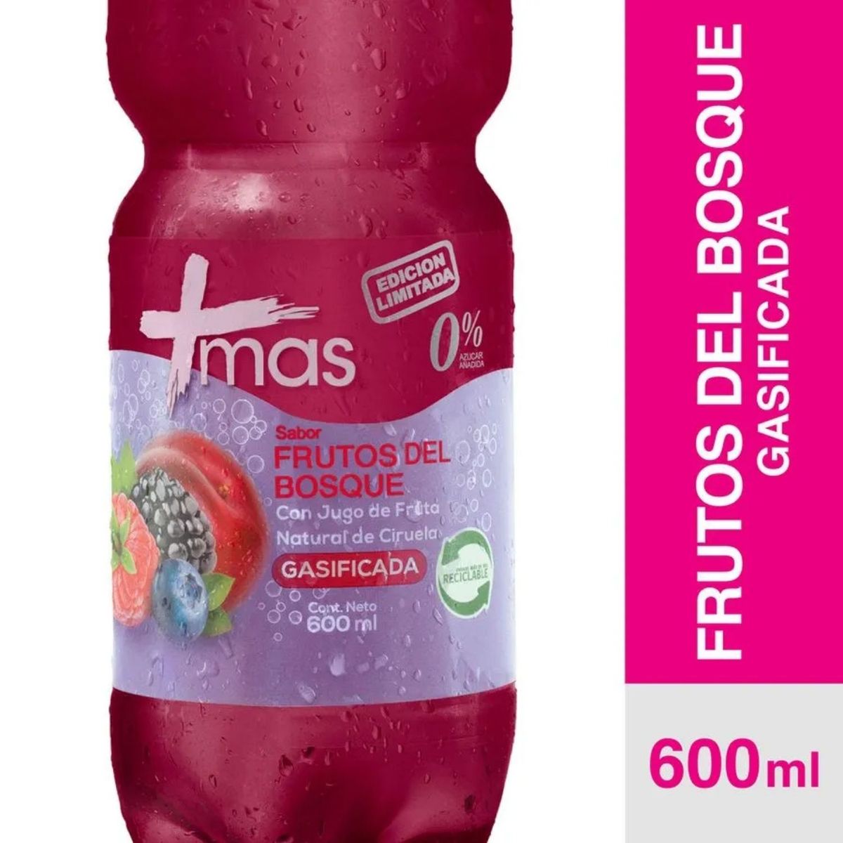MAS - Agua Saborizada Frutos del Bosque Mas 600 ml