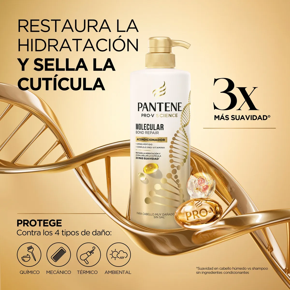 PANTENE - Acondicionador Molecular Bond Repair Pantene 510 ml