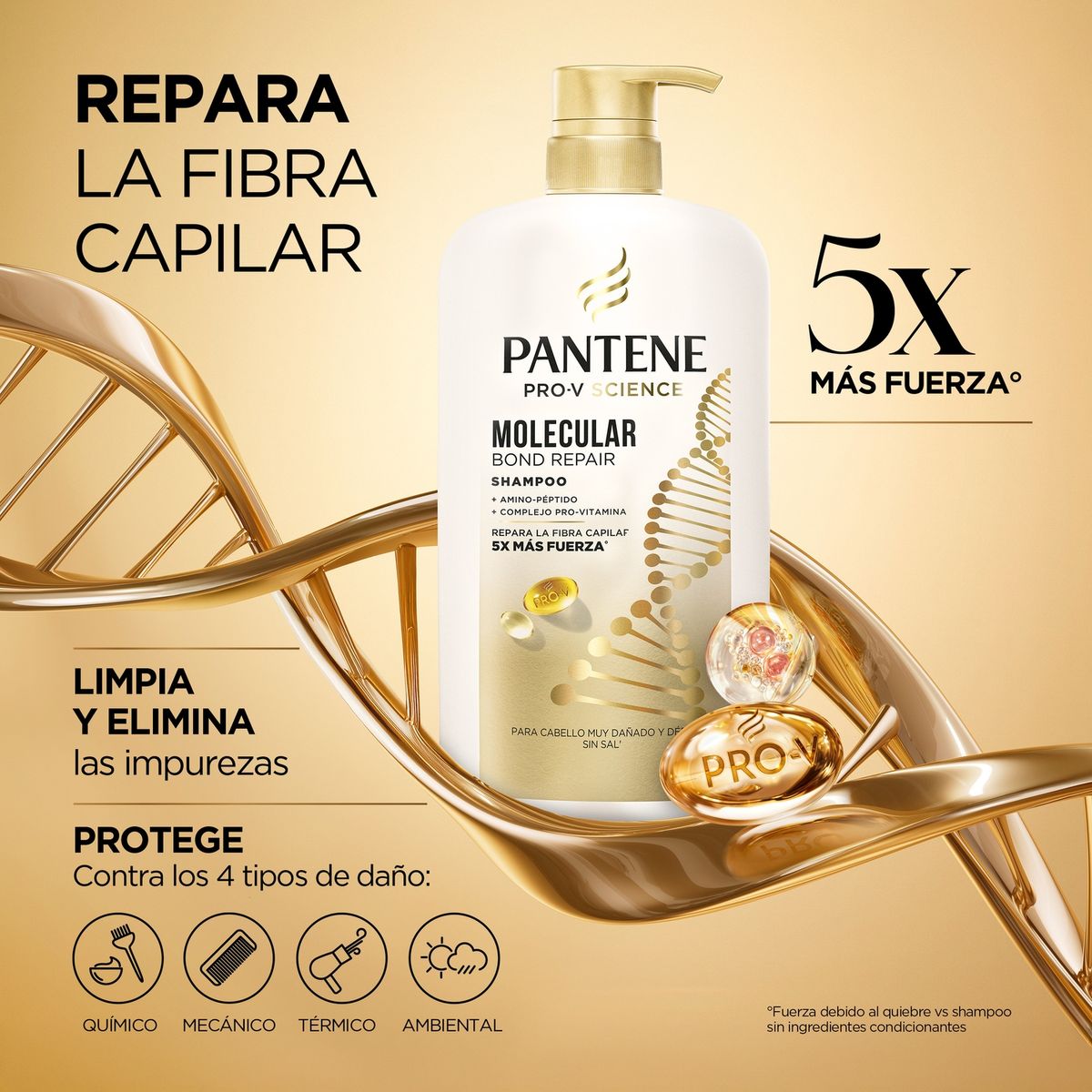 PANTENE - Shampoo Molecular Bond Repair Pantene 1 lt