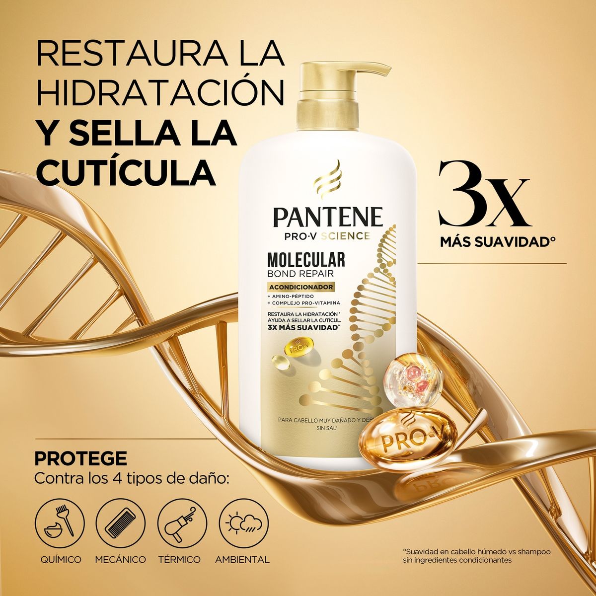 PANTENE - Acondicionador Molecular Bond Repair Pantene 1 lt