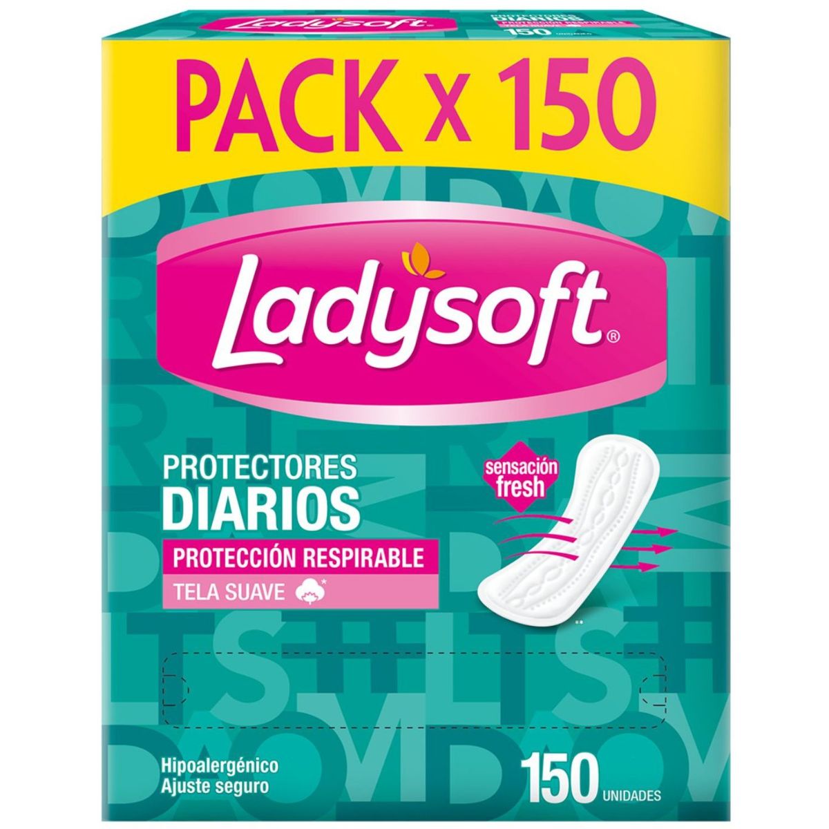 LADYSOFT - Protectores Diarios Tela Suave Ladysoft 150 un
