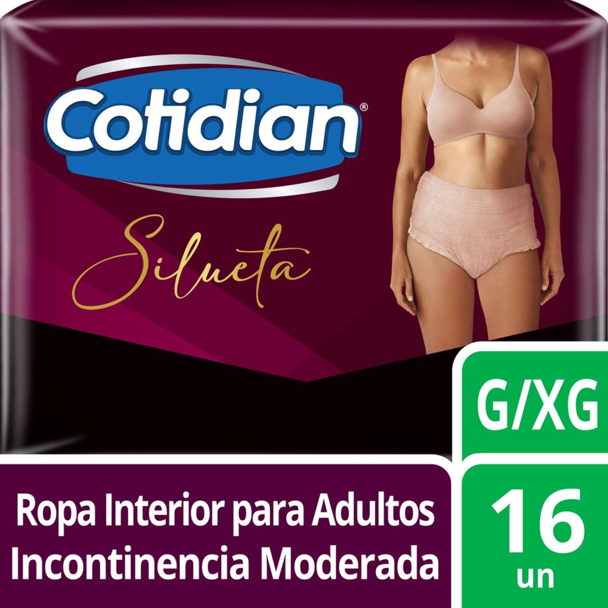 COTIDIAN - Ropa Interior Desechable Pants Mujer Silueta G/XG Cotidian 16 un