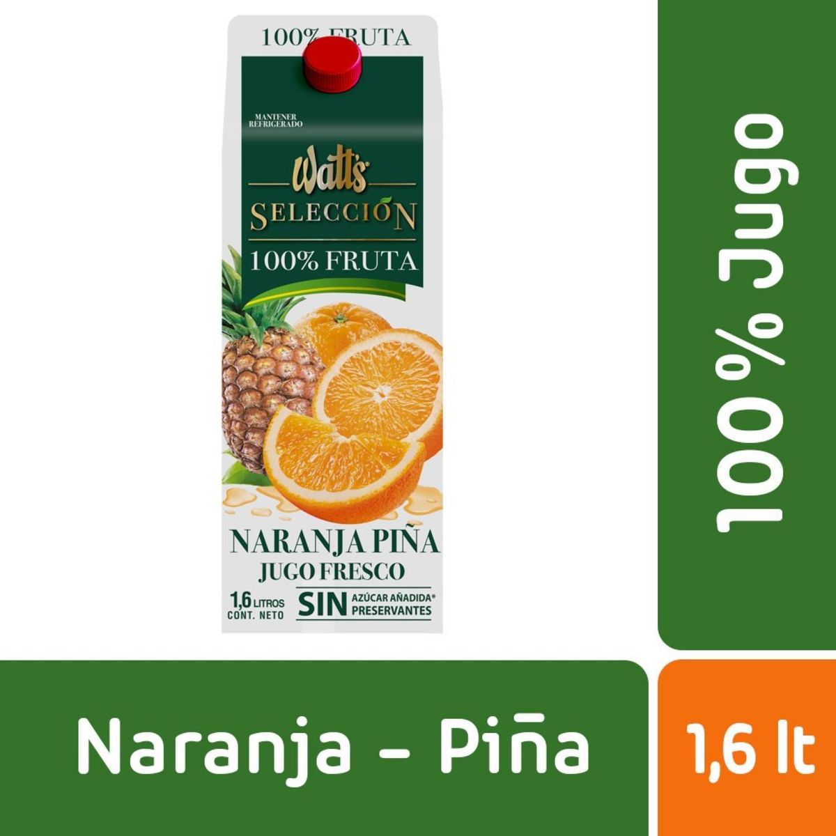 WATTS - Jugo Fresco de Naranja y Piña Watts Selección 1.6 L