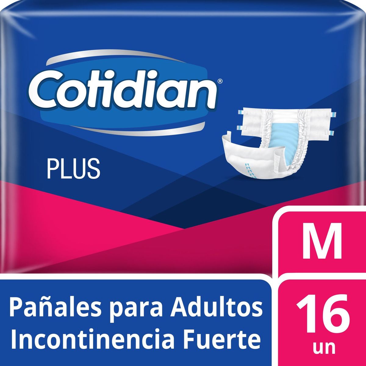 COTIDIAN - Pañales para Adultos Desechables Plus Talla M Cotidian 16 un
