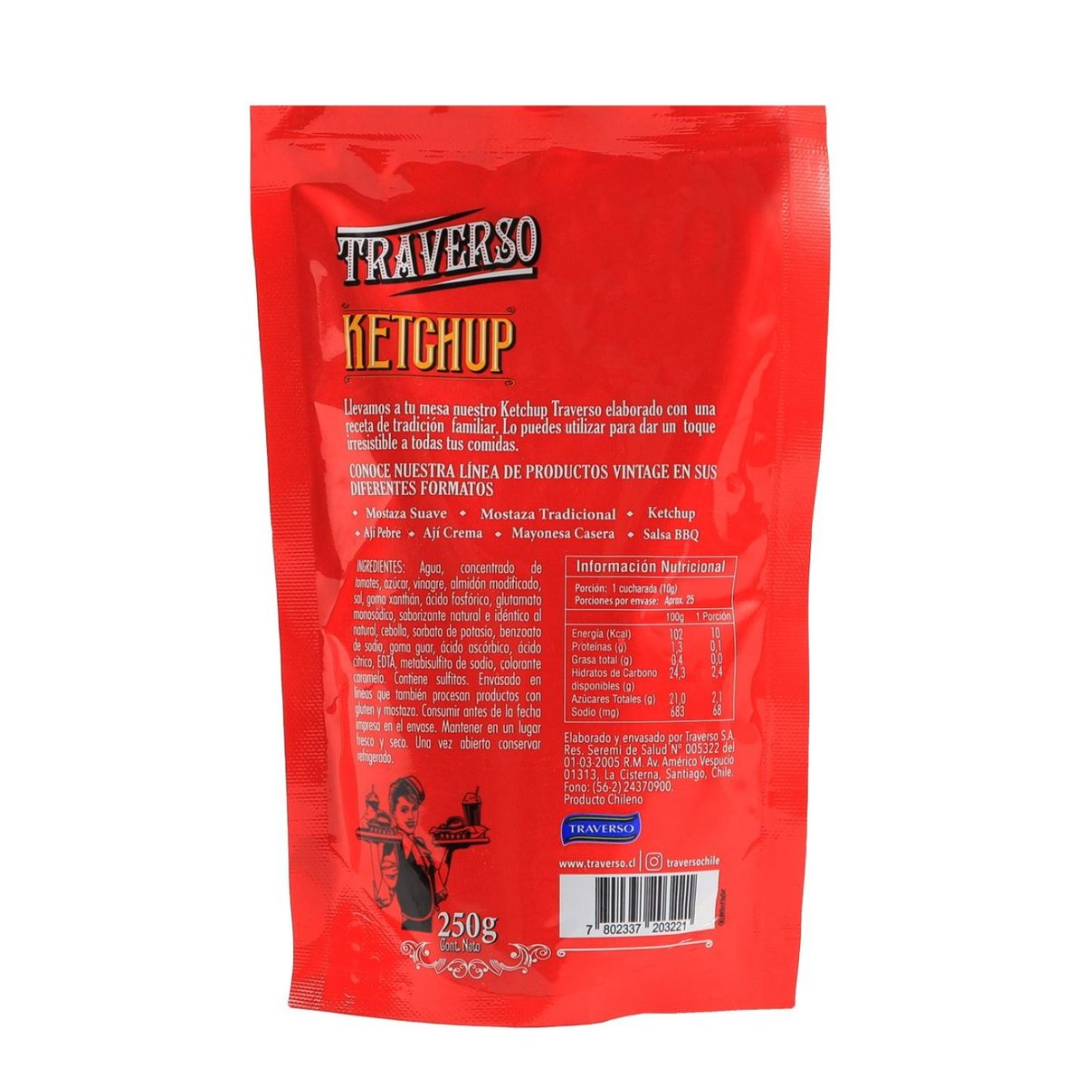 TRAVERSO - Ketchup Doypack Traverso 250 g