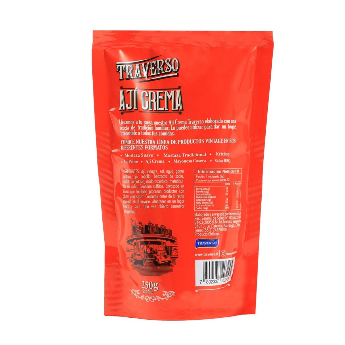 TRAVERSO - Ají Crema Doypack Traverso 250 g