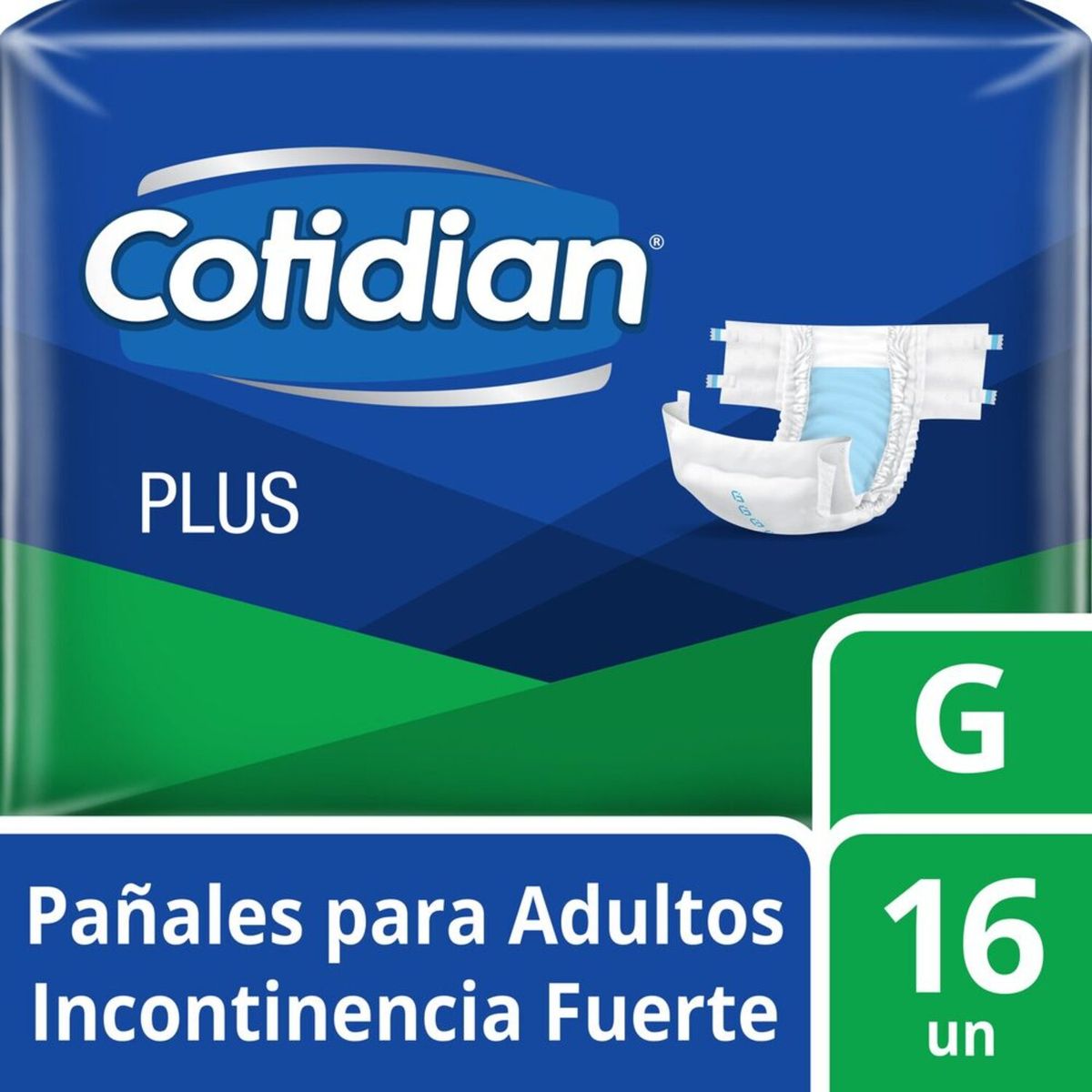 COTIDIAN - Pañales para Adulto Desechables Plus Talla G Cotidian 16 un