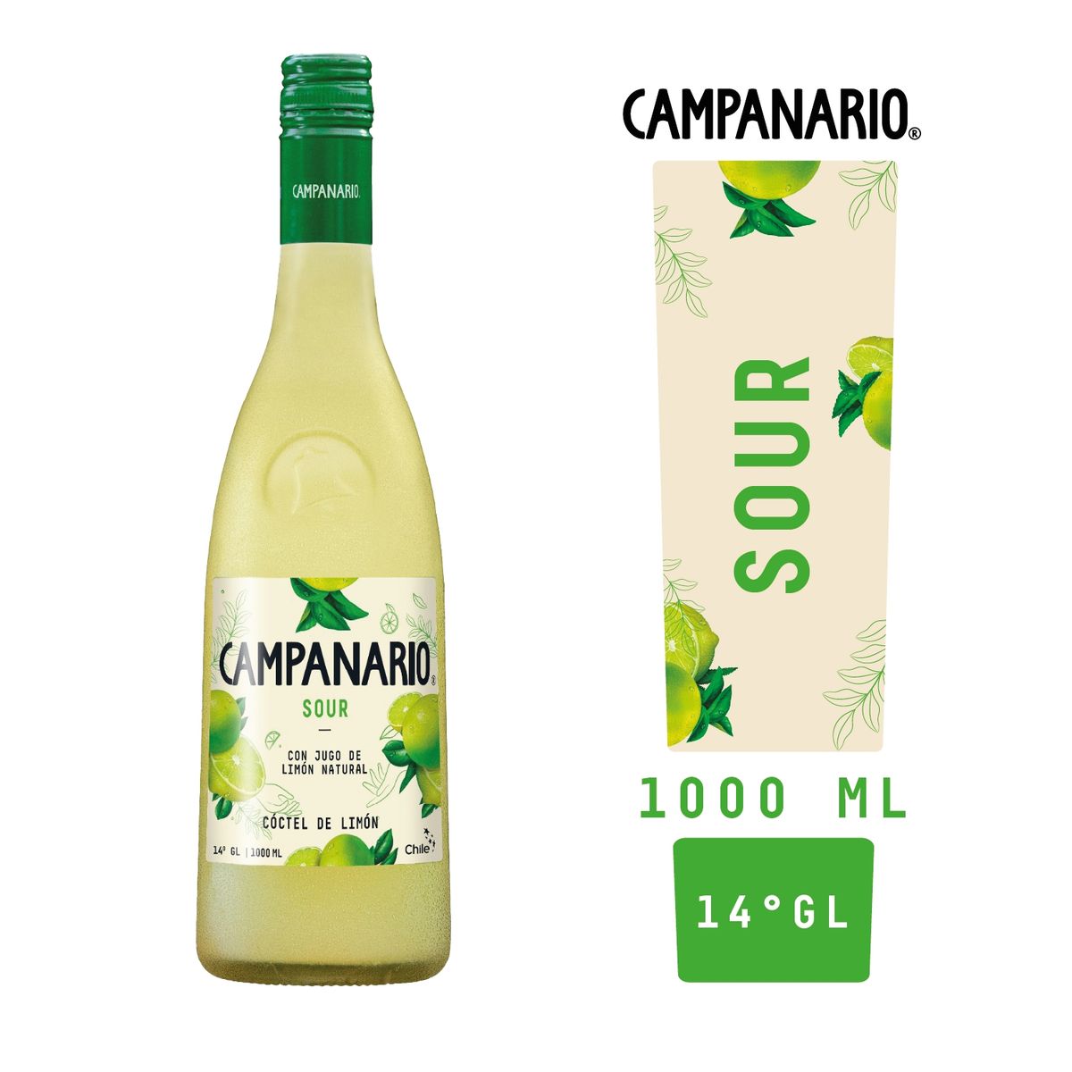 CAMPANARIO - Cóctel Limón Sour Campanario 14° 1 L
