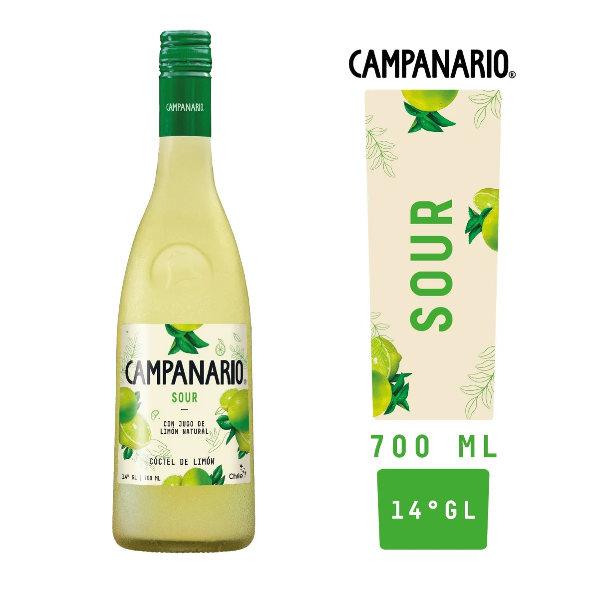CAMPANARIO - Cóctel Limón Sour Campanario 14° 700 ml