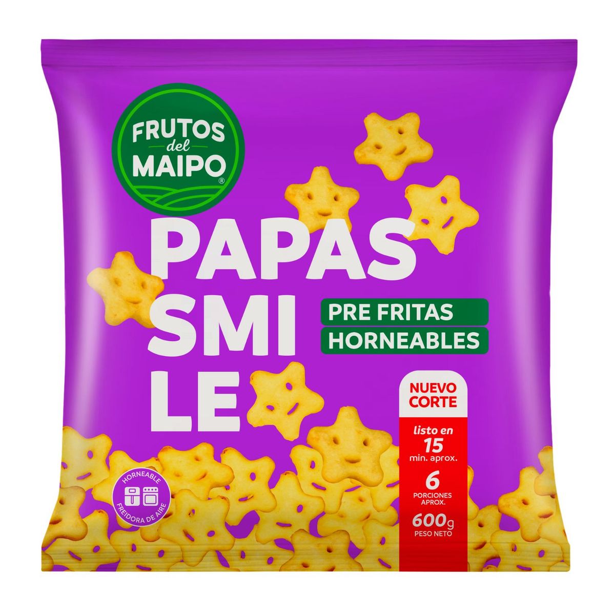 FRUTOS DEL MAIPO - Papas Pre Fritas Smile Frutos del Maipo 600 gr
